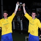 Rob MacQuarrie and Lenny Mason with the Barkston Ash FA Prostar Cup